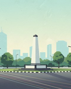 Ilustrasi Monumen Kota Jatiasih by Bogor Honda Dealer Motor Honda Resmi