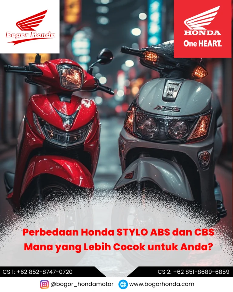 Perbedaan Honda STYLO ABS dan CBS – Fitur Pengereman Motor Honda – bogorhonda.com