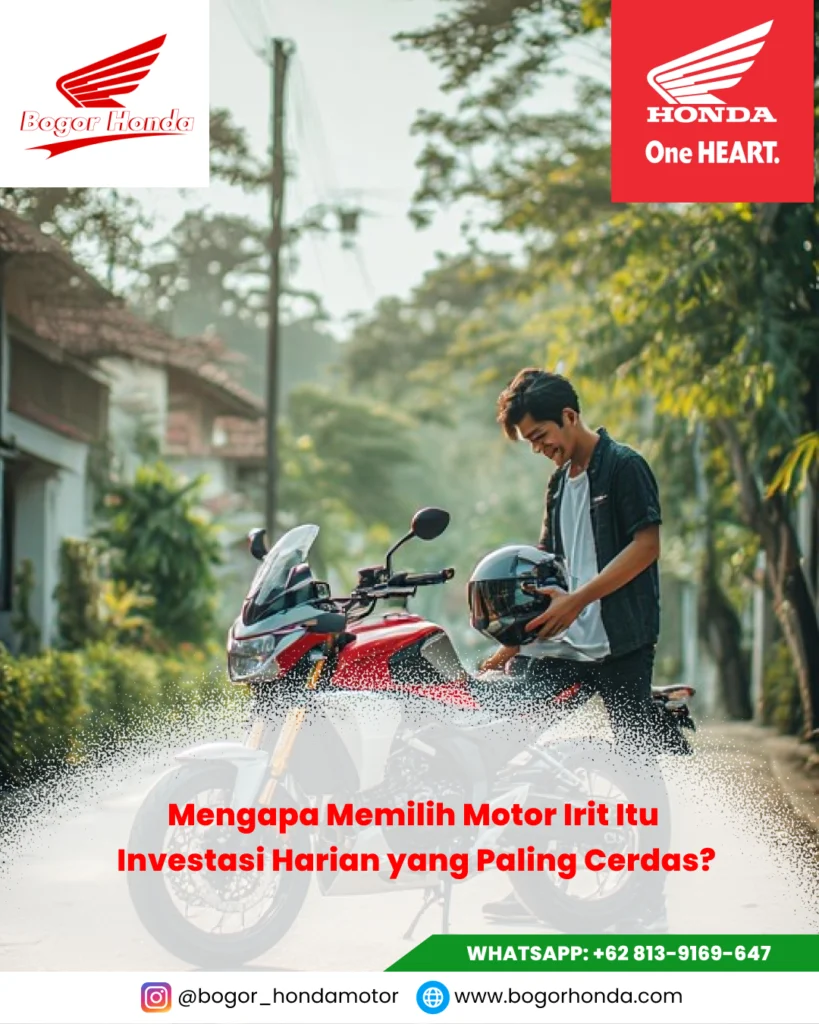 Deretan motor Honda BeAT dan Vario yang dikenal sangat irit bahan bakar, cocok sebagai investasi harian bagi warga Bogor.